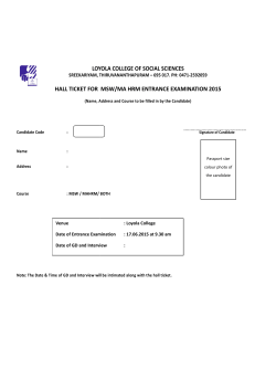 loyola college hall ticket for loyola college of social sciences msw
