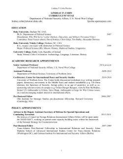CV - Lindsay P. Cohn