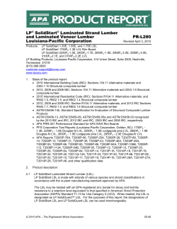 LP SolidStart Laminated Strand Lumber and Laminated Veneer