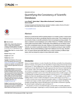 Quantifying the Consistency of Scientific Databases