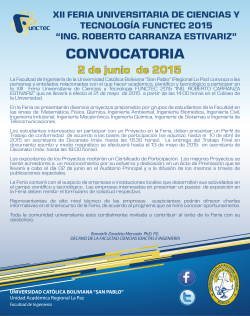 Aviso FUNCTEC - Universidad CatÃ³lica Boliviana