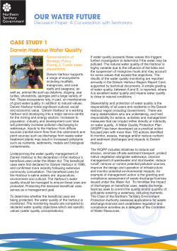 Case Study 1 - Darwin Harbour Water Quality