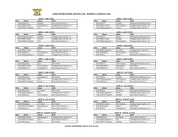 division 2 schedule 2015 - ladies recreational soccer club