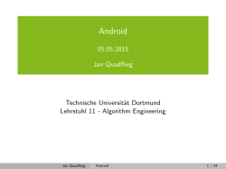 Android - Chair 11: ALGORITHM ENGINEERING