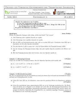 Blatt 4 - Lehrstuhl Informatik 1