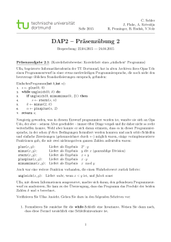 DAP2 PrÃ¤senzÃ¼bung 2 - TU Dortmund, Informatik 2