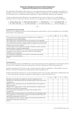 Organization Development Focus Assessment Form version 2015