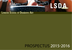 2015/6 Prospectus - London School of Dramatic Art