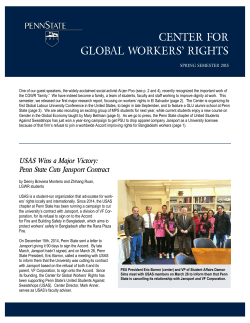 CENTER FOR GLOBAL WORKERS` RIGHTS