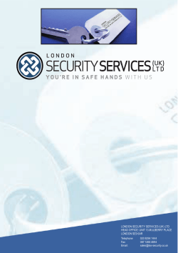 Brochure - London Security Guards