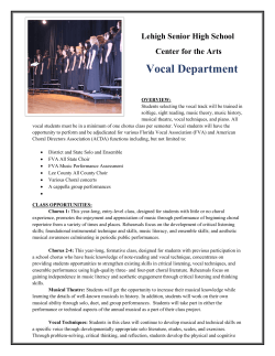 Vocal Program - Lehigh Senior High School