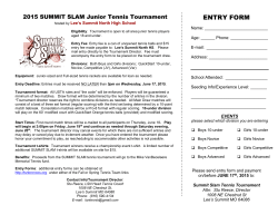 Summit Slam Junior Tennis Tournament June 18