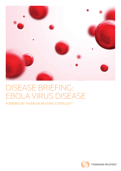 Ebola Virus Disease - Thomson Reuters
