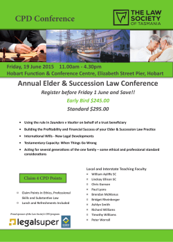 CPD Conference - Law Society of Tasmania