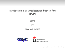 IntroducciÃ³n a las Arquitecturas Peer-to-Peer (P2P)