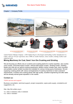Nico Apron Feeder Rollers - United Nations Mining Company