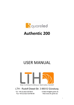 Authentic 200 USER MANUAL