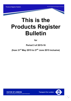 This is the Products Register Bulletin for Period 2 of - LU