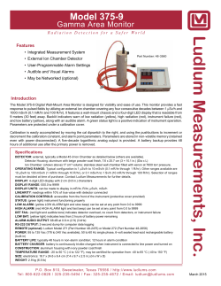 Model 375-9 - Ludlum Measurements, Inc.