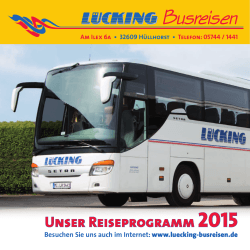 Busreisen - LÃ¼cking Busreiseveranstalter GmbH in HÃ¼llhorst