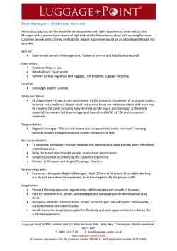 Base Manager &acirc; Retail and Services