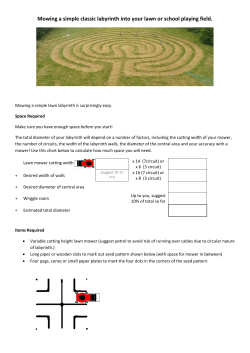 Mowing a simple classic labyrinth into your lawn or