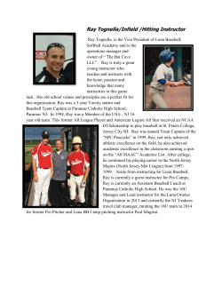 Ray Tognella/Infield /Hitting Instructor