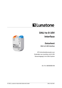 DALI to 0-10V Interface - Lunatone Industrielle Elektronik GmbH