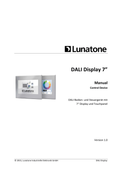 DALI-Display Manual - Lunatone Industrielle Elektronik GmbH