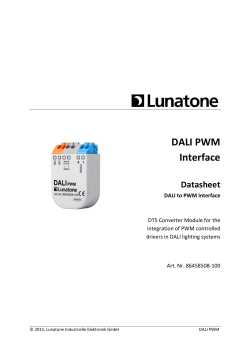 Datasheet DALI PWM - Lunatone Industrielle Elektronik GmbH