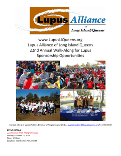 by clicking here - Lupus Alliance of Long Island Queens