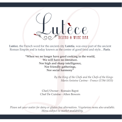 LutÃ¨ce, the French word for the ancient city Lutetia, was once part of