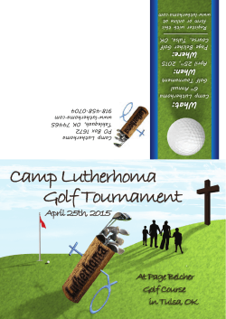 Camp Lutherhoma Golf Tournament