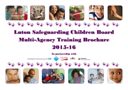 LSCB Training Brochure - Luton Safeguarding Children Board