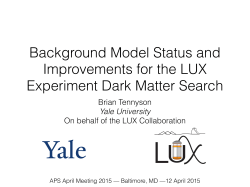 Background Model Status and Improvements for the LUX