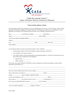 CASA Volunteer Application