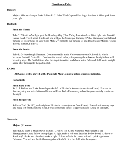 Directions to Fields Bangor: Majors/ Minors â Bangor Park