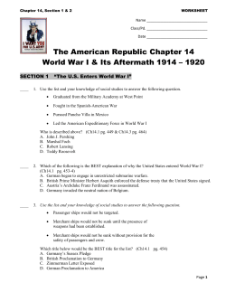 Chapter 14_ Section 1 _ 2 Worksheet