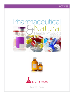 Pharmaceutical & Natural Health Products