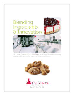 Blending Ingredients & Innovation