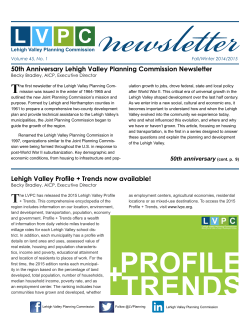 Winter 2015 - Lehigh Valley Planning Commission
