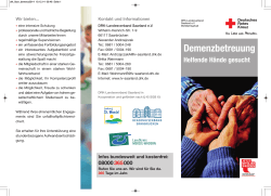 Demenzbetreuung - DRK Landesverband Saarland
