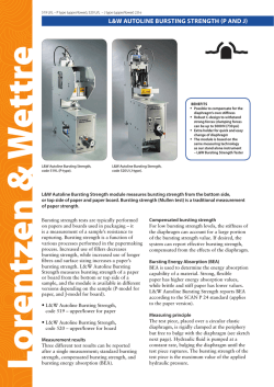 L&W AUTOLINE bUrsTINg sTrENgTh (p ANd j)