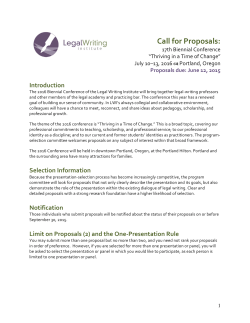 Call for Proposals: - Legal Writing Institute