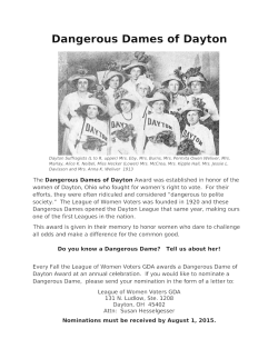 The Dangerous Dames of Dayton Award