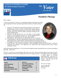 May-Jun 2015 - League of Women Voters of Milwaukee County