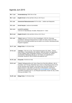 Agenda Juni 2015 als PDF - Internationaler Lyceum Club St.Gallen