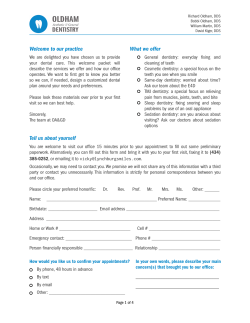 New Patient Forms - Oldham Aesthetic & General Dentistry