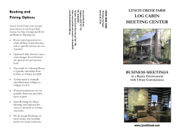 Log Cabin Meeting Center Tri-fold Brochure