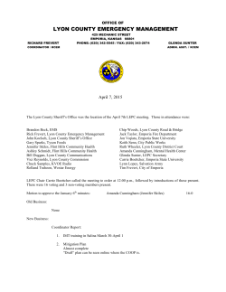 LEPC MEETING MINUTES OF April 2015